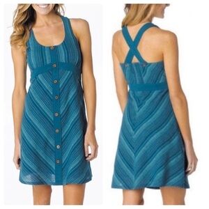 PrAna Brook Cotton Dress in (TEAL) Ink Sz. XS